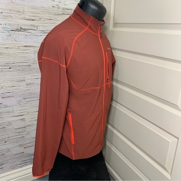 Eddie Bauer Active Zip Sweater Jacket Sz M Burnt Orange Brown Light Sports Top - Picture 5 of 15